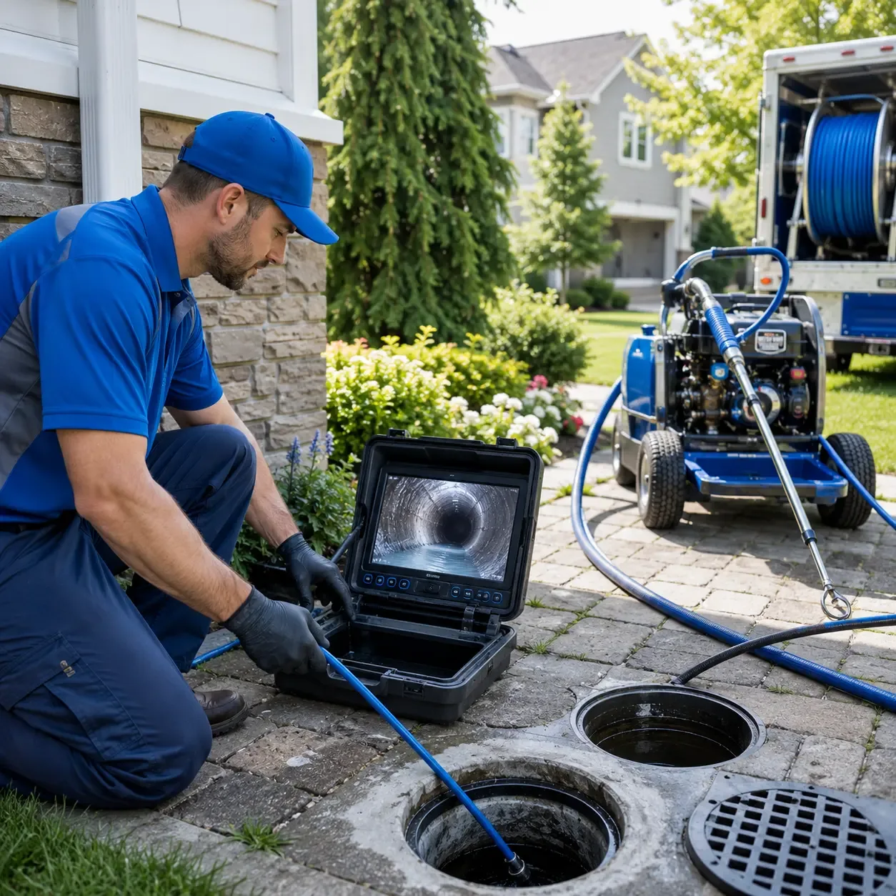 Outdoor drain cleaning professionals serving Romance, AR